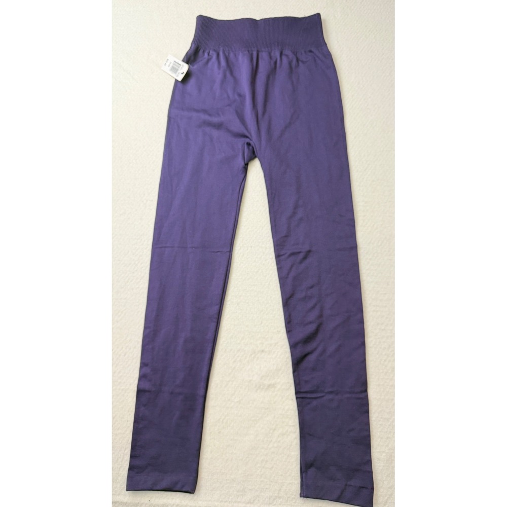 Cotton Candy NYC Purple Velvet Fleece Lined High Waist Leggings 1X/2X 29809BX/PV - Picture 6 of 6